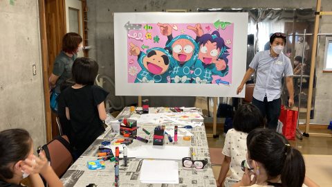 シブヤ・アロープロジェクト “NHKのアニメキャラクターとコラボした作品をみんなでかこう！” SDGｓ×キャラクターアート×こども食堂　ワークショップ